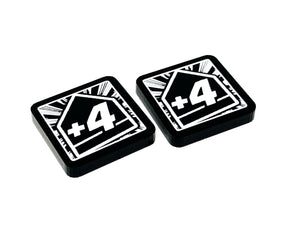 2 x Acceleration Tokens +3/+4 (double sided) for Marvel Champions LCG