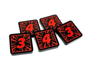 5 x 3/4 Damage token (double sided) for Marvel Champions LCG
