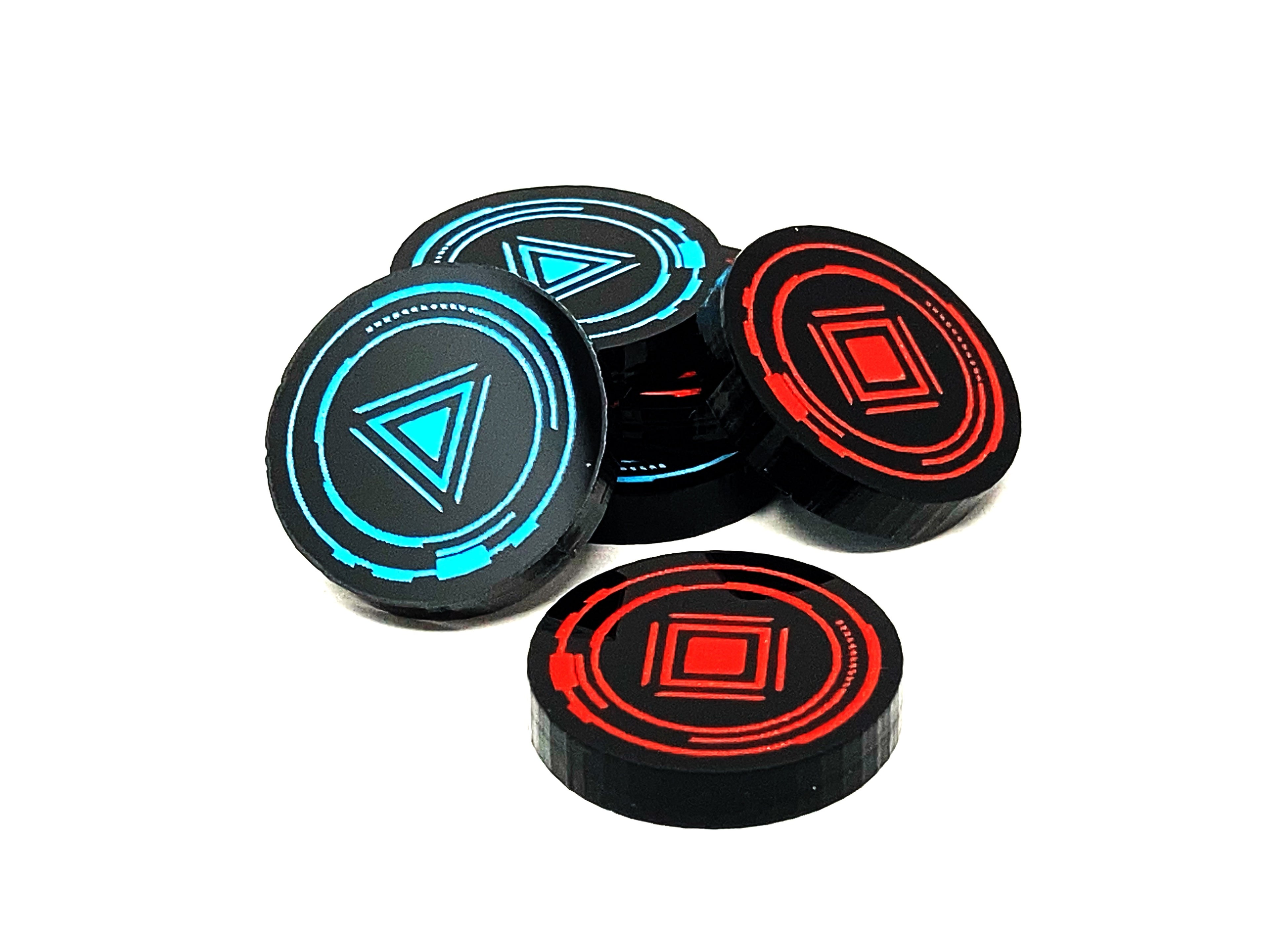 6 x Player Marker Tokens (Double Sided) - Star Wars X-wing Compatible