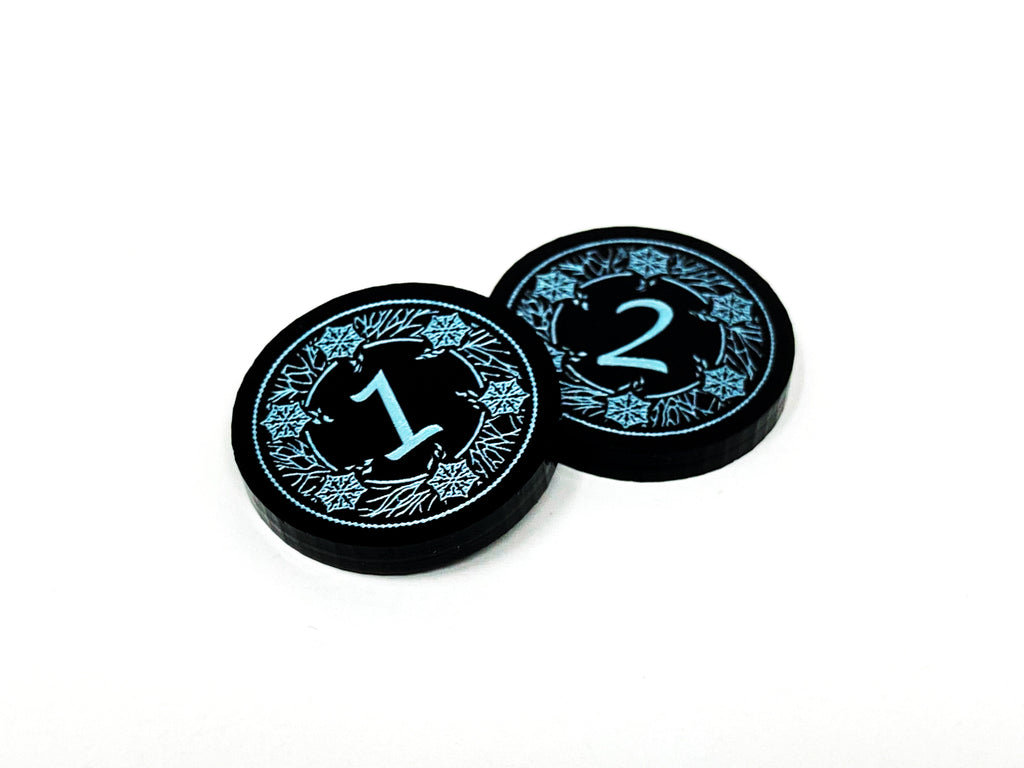 2 x Frostbite Tokens (double sided) for Flesh and Blood TCG