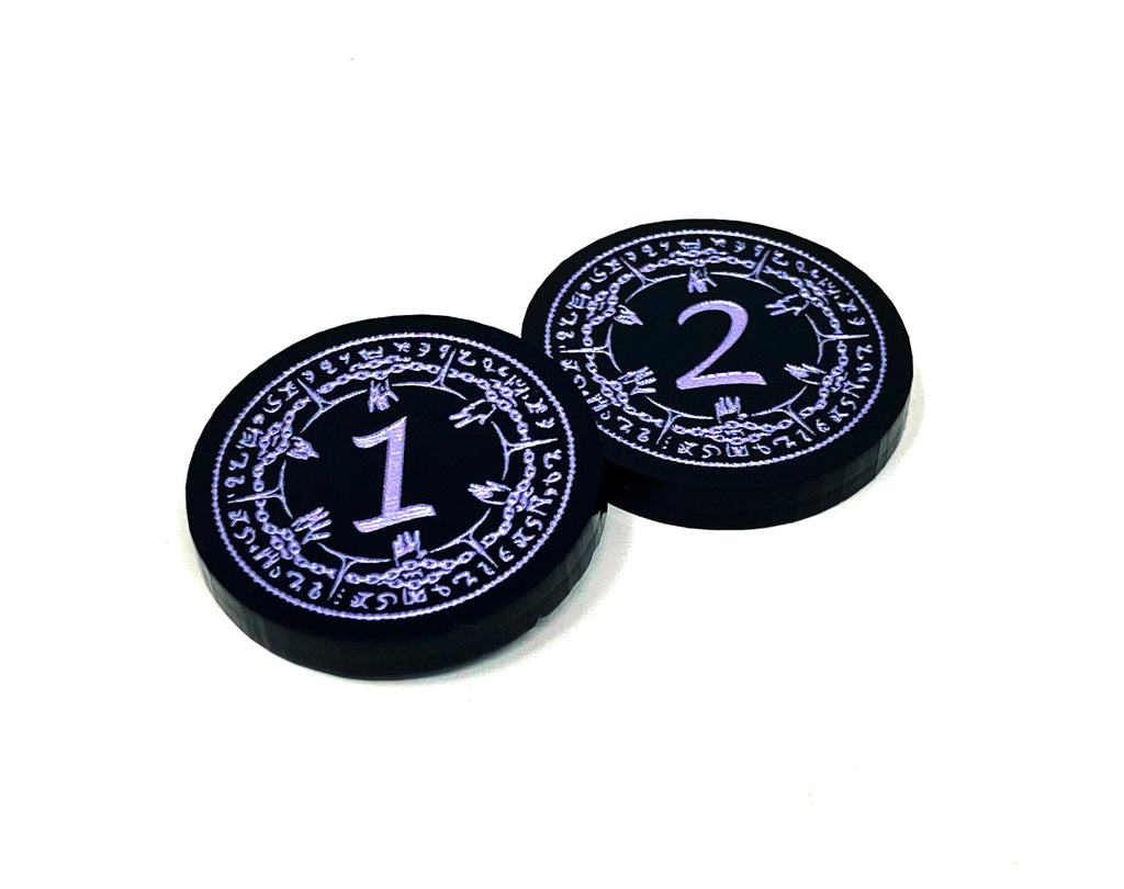 2 x 1/2 Soul Shackle Tokens (double sided) for Flesh and Blood TCG
