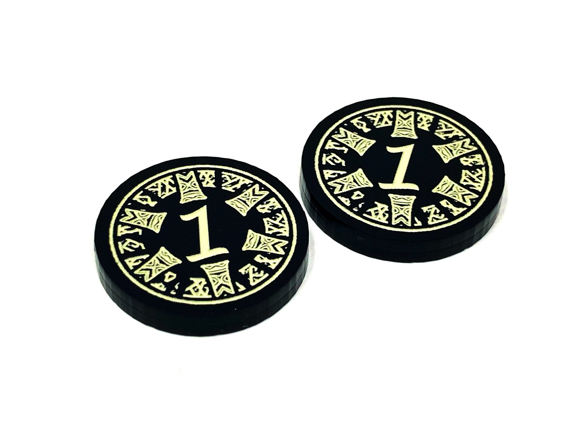 2 x 1/2 Seismic Surge Tokens (double sided) for Flesh and Blood TCG