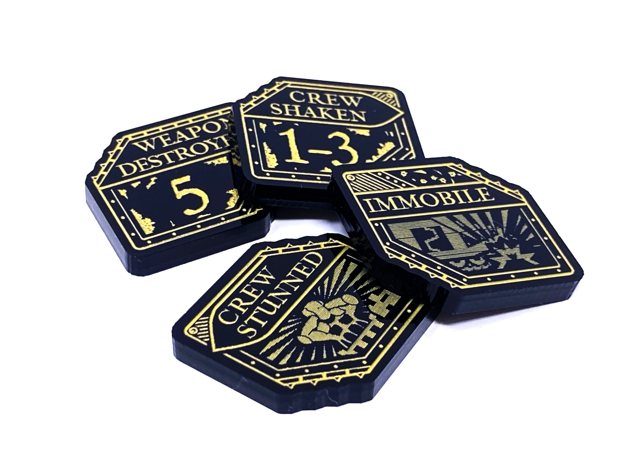 4 x Vehicle Damage Tokens for The Horus Heresy