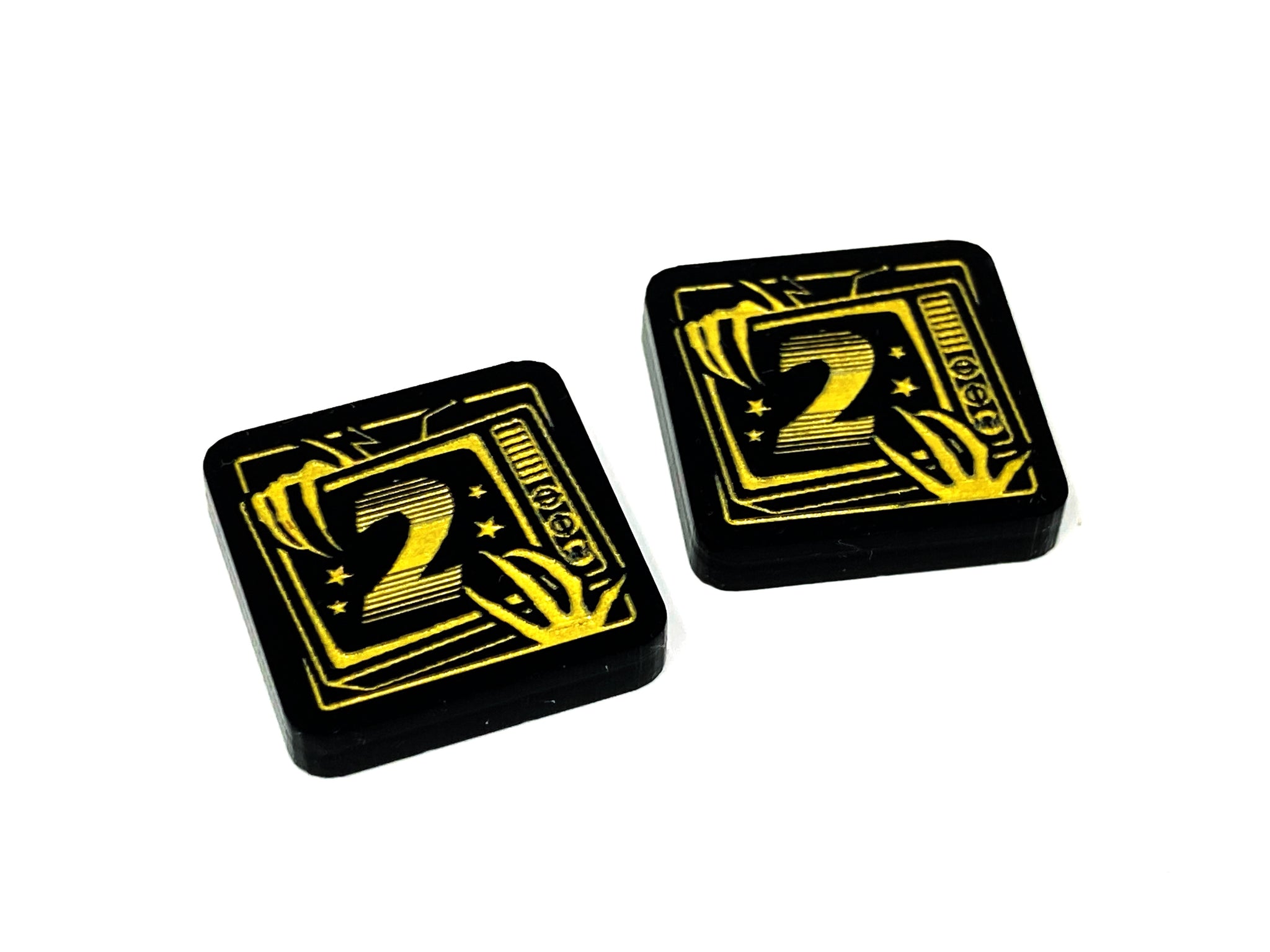 2 x 1/2 Ratings Tokens for Marvel Champions LCG, Double Sided
