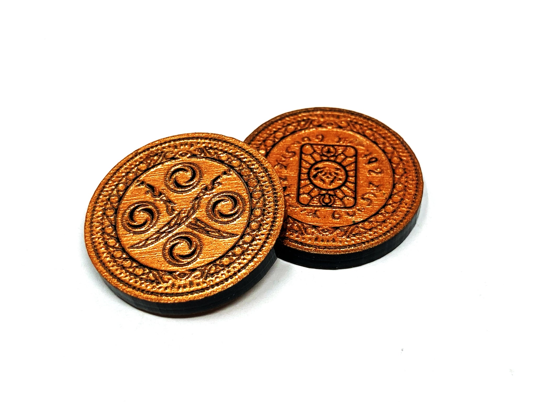 2 x Copper Coin Tokens (double sided) for Flesh and Blood TCG