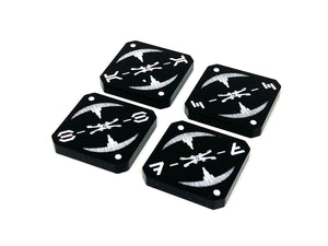 4 x Imperial Target Lock Themed Tokens (Double Sided Numbers & Aurebesh)