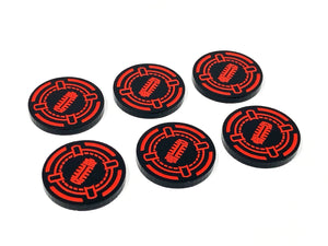 6 x Dioxis Mines tokens (double sided) for SW Legion