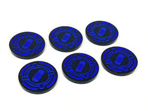 6 x Dioxis Mines tokens (double sided) for SW Legion