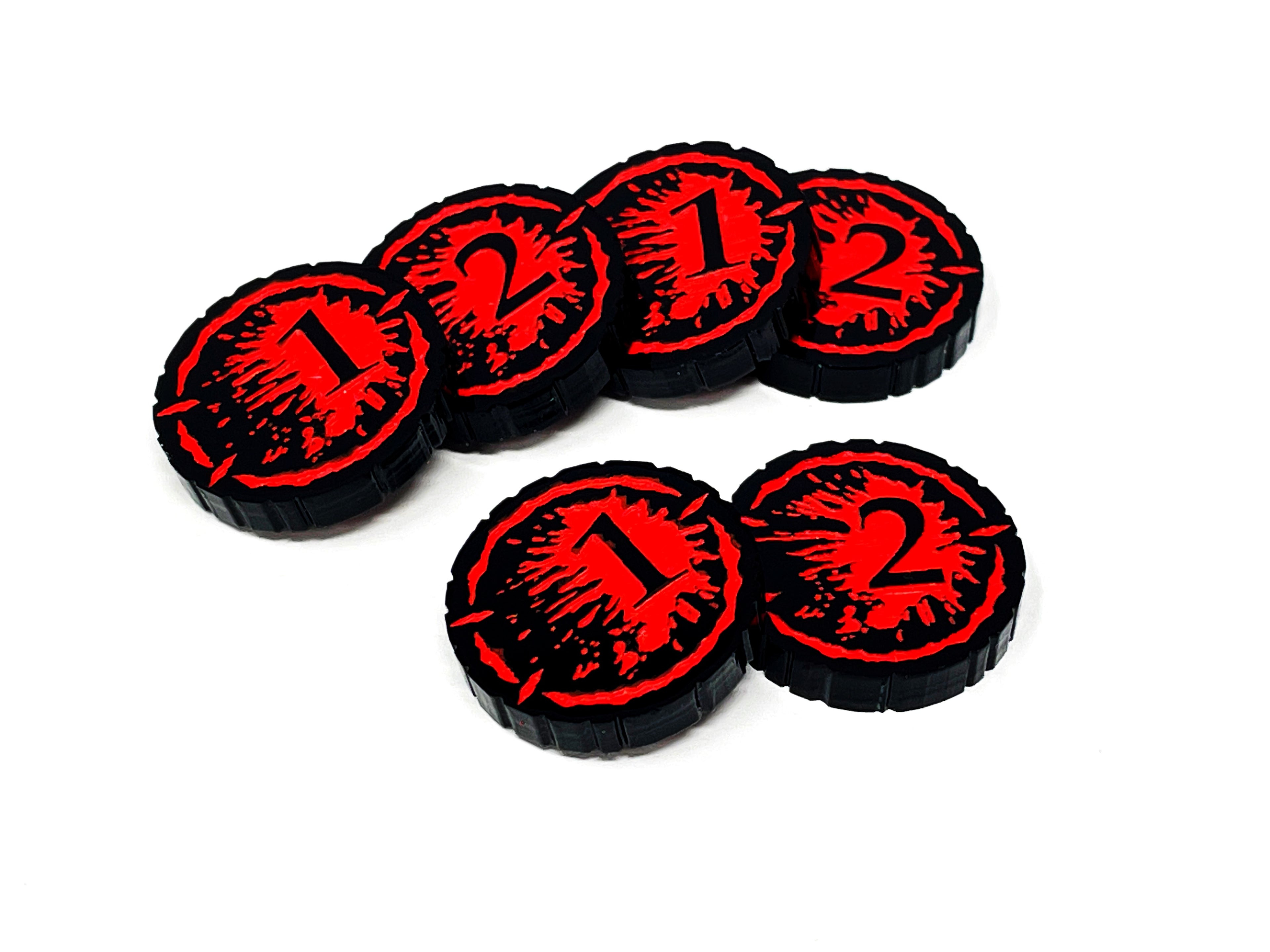 6 x Wound Tokens for Warhammer: Underworlds