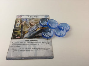 L5R - Legend of the Five Rings - Acrylic crane clan fate tokens