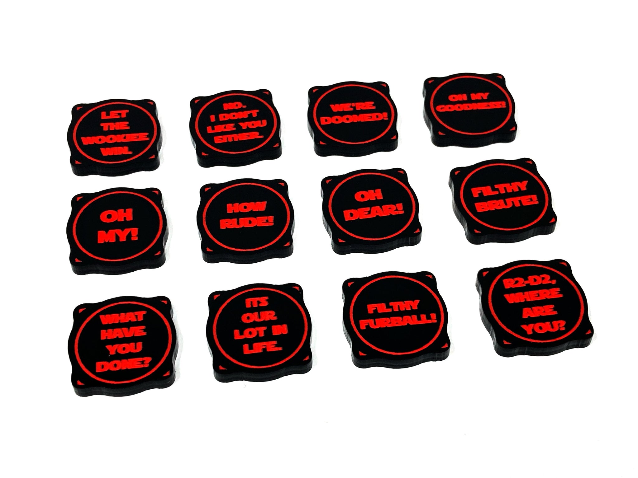 12 x Charge Droid Tokens - Black Series (Double Sided)