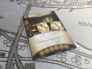 5 x Clue  tokens (double sided) for Arkham Horror LCG