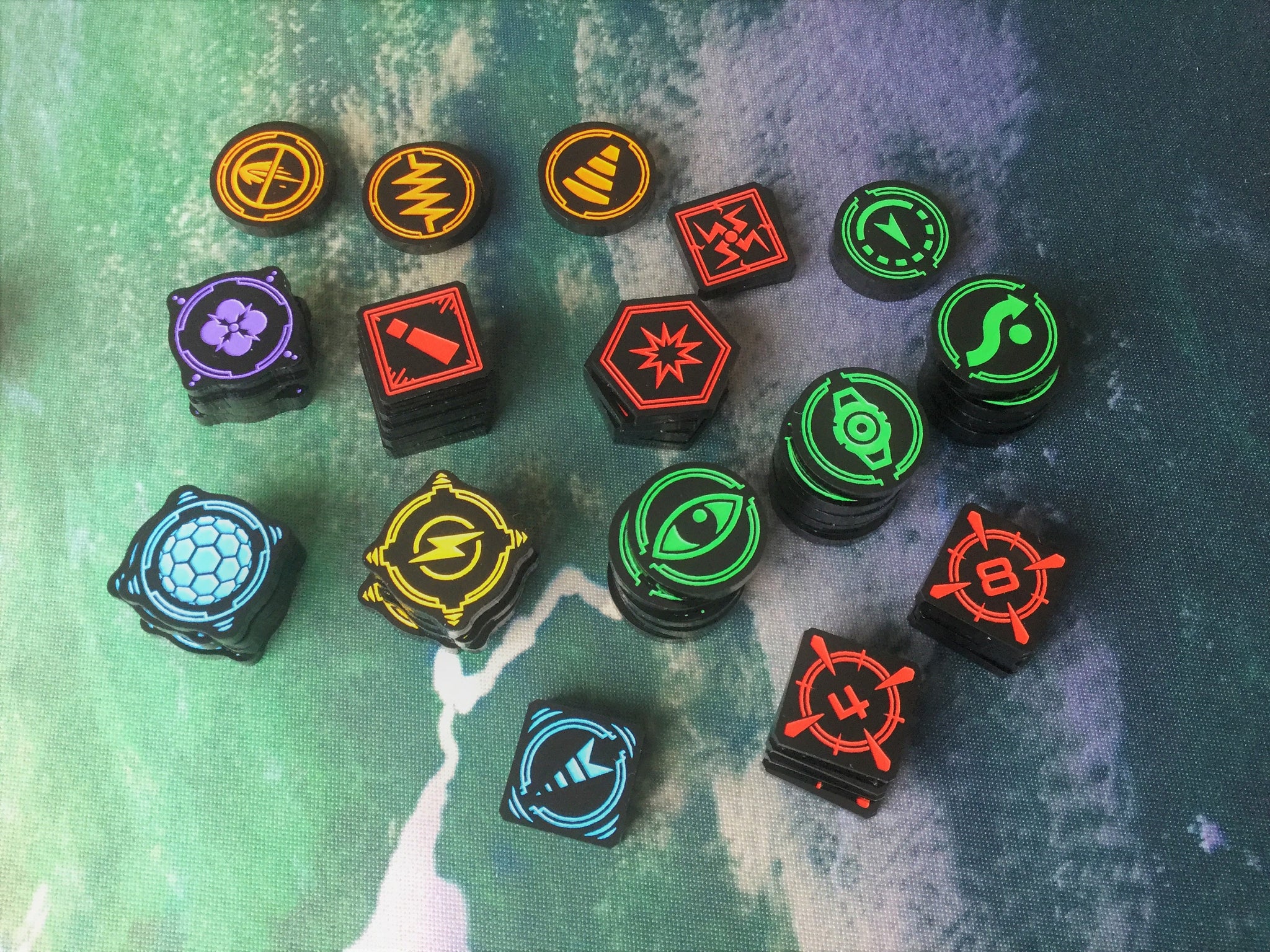 5 x Shield Tokens - Black Series (Double Sided)