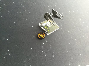 2 x Tractor Beam Tokens - Black Series (single sided)