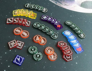 2 x Tractor Beam Tokens - Translucent Series (single sided)