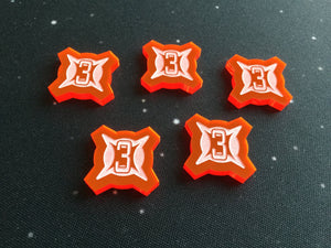 Imperial Assault compatible, acrylic damage tokens