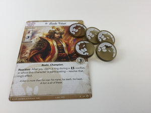 L5R - Legend of the Five Rings - Acrylic Lion clan fate tokens