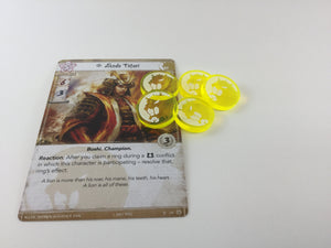 L5R - Legend of the Five Rings - Acrylic Lion clan fate tokens
