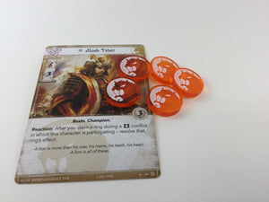 L5R - Legend of the Five Rings - Acrylic Lion clan fate tokens