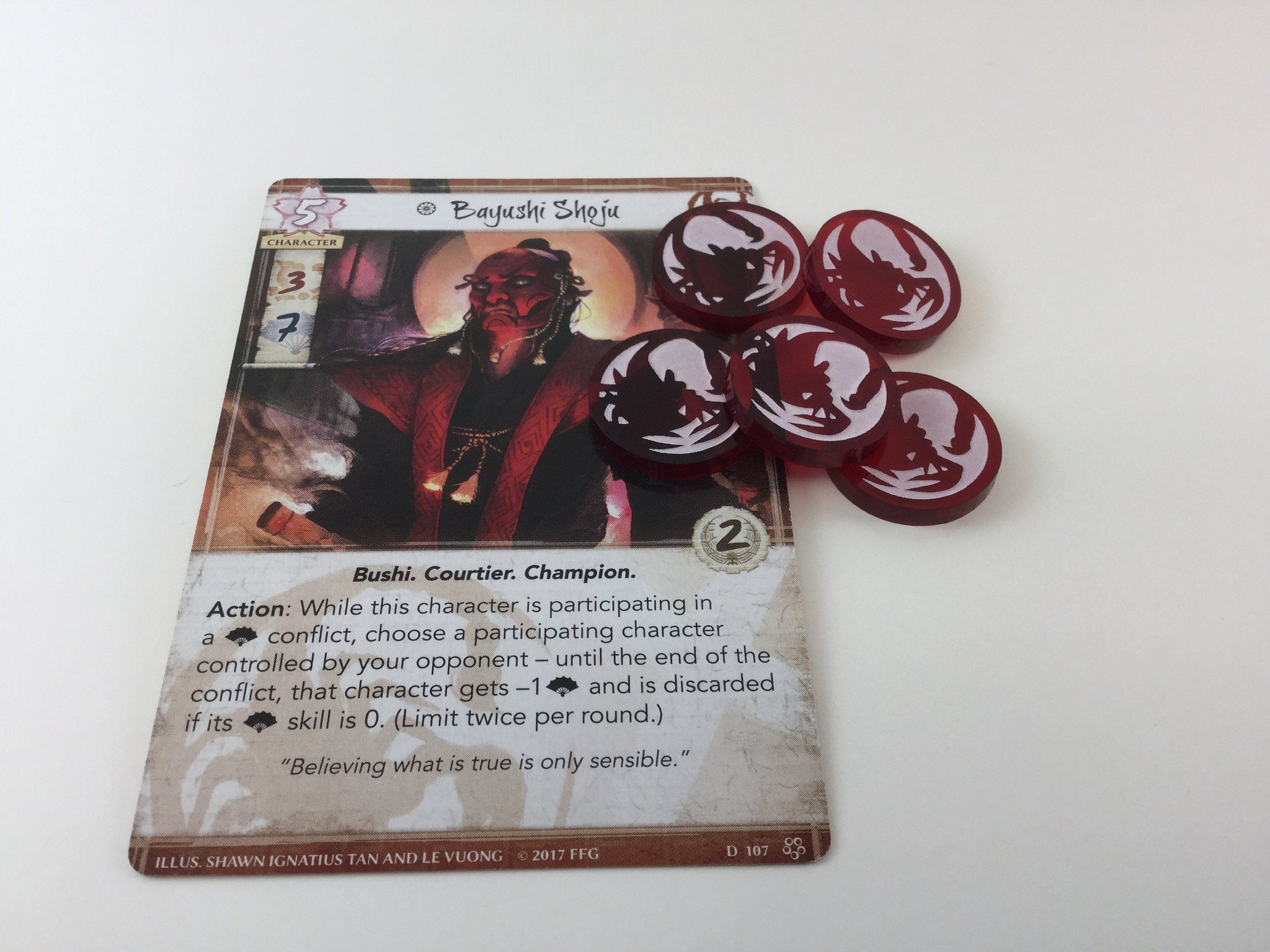 L5R - Legend of the Five Rings - Acrylic scorpion clan fate tokens