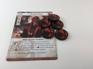 L5R - Legend of the Five Rings - Acrylic scorpion clan fate tokens