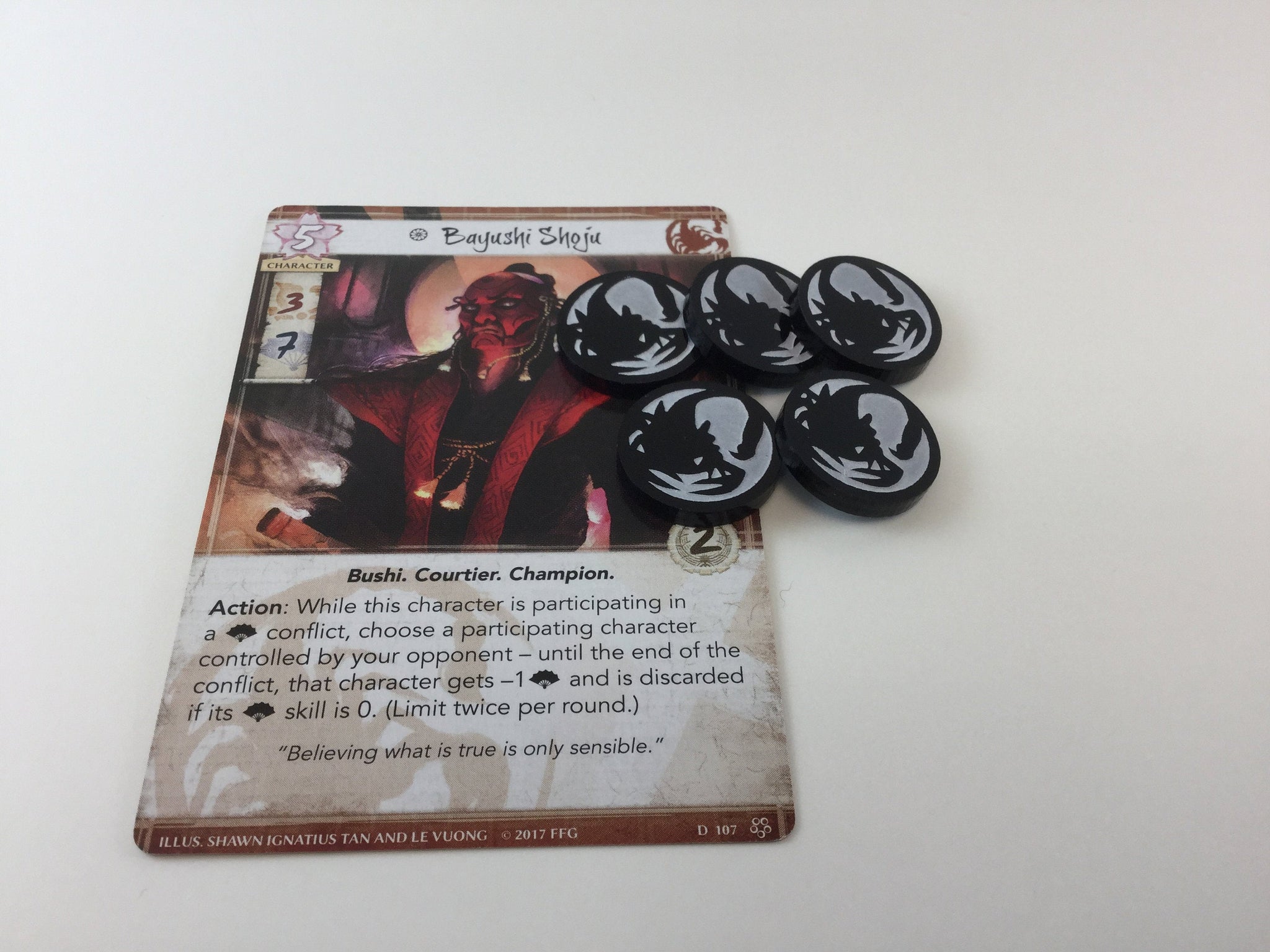 L5R - Legend of the Five Rings - Acrylic scorpion clan fate tokens
