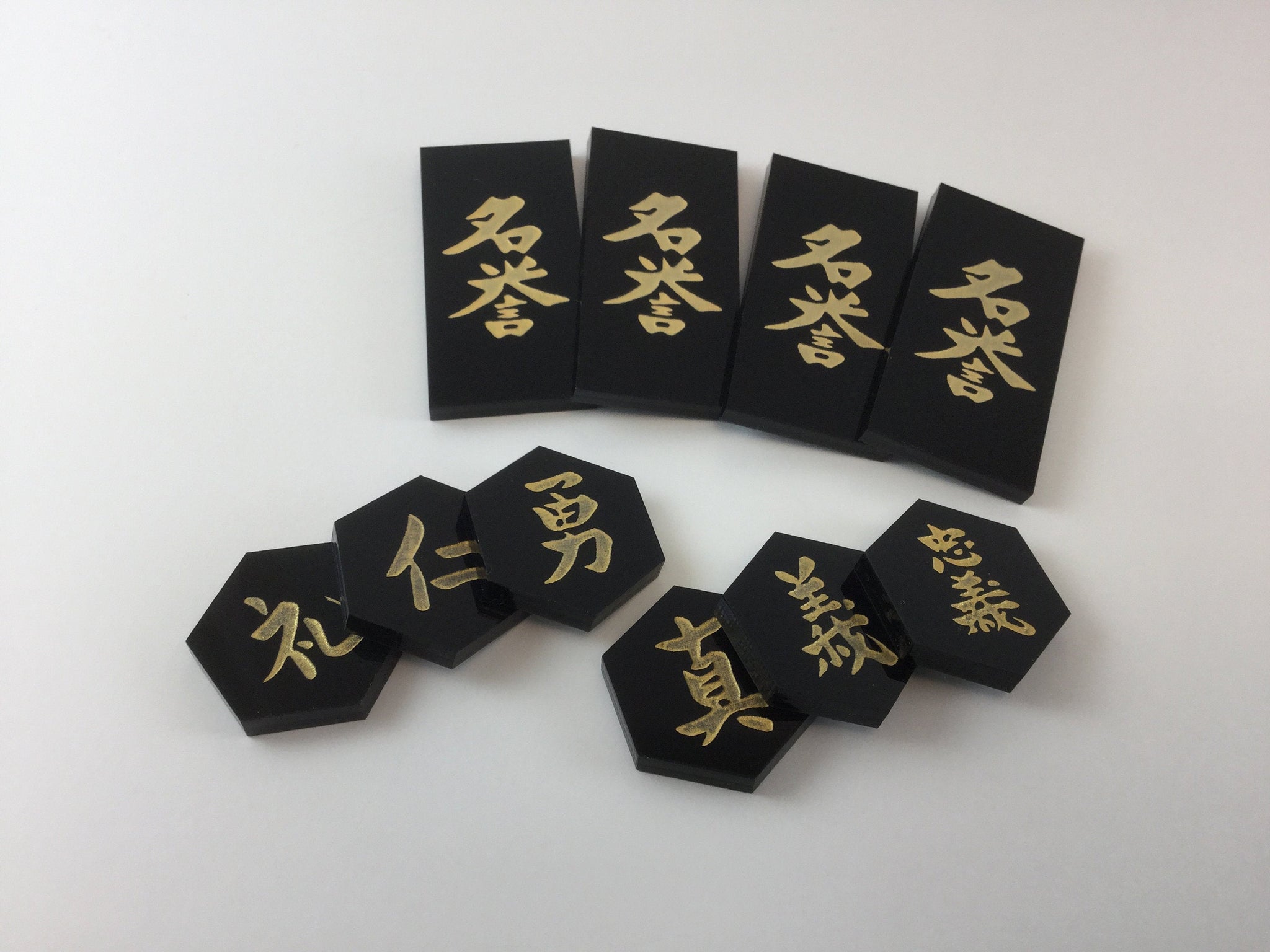 L5R - Legend of the Five Rings - Acrylic ‘virtue’ honour set