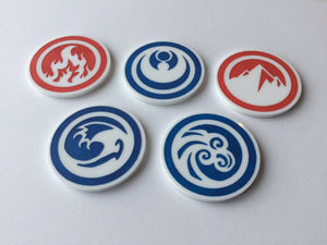 L5R - Legend of the Five Rings - Acrylic Ring token set