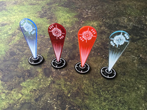 6 x Holographic Objective tokens (double sided) for SW Legion