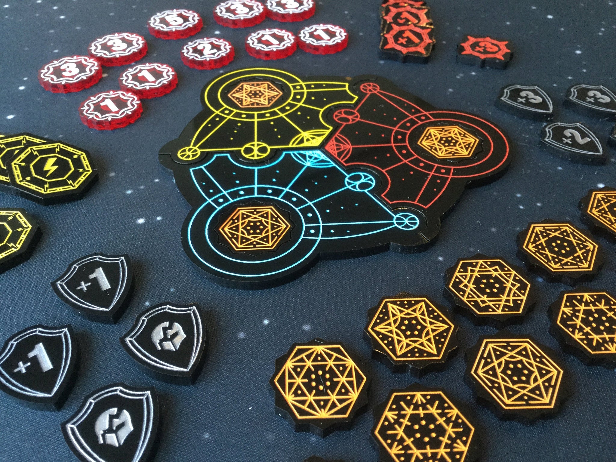Keyforge compatible, acrylic damage tokens
