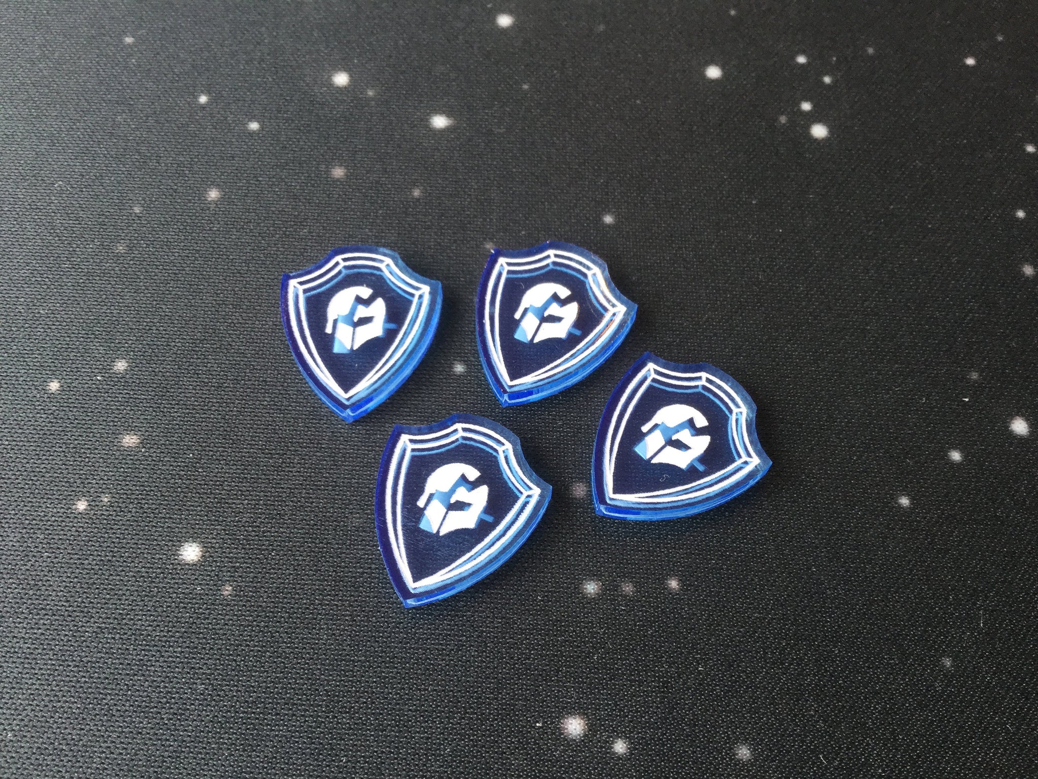 Keyforge compatible, acrylic armour tokens