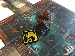 Imperial Assault compatible, acrylic character tokens