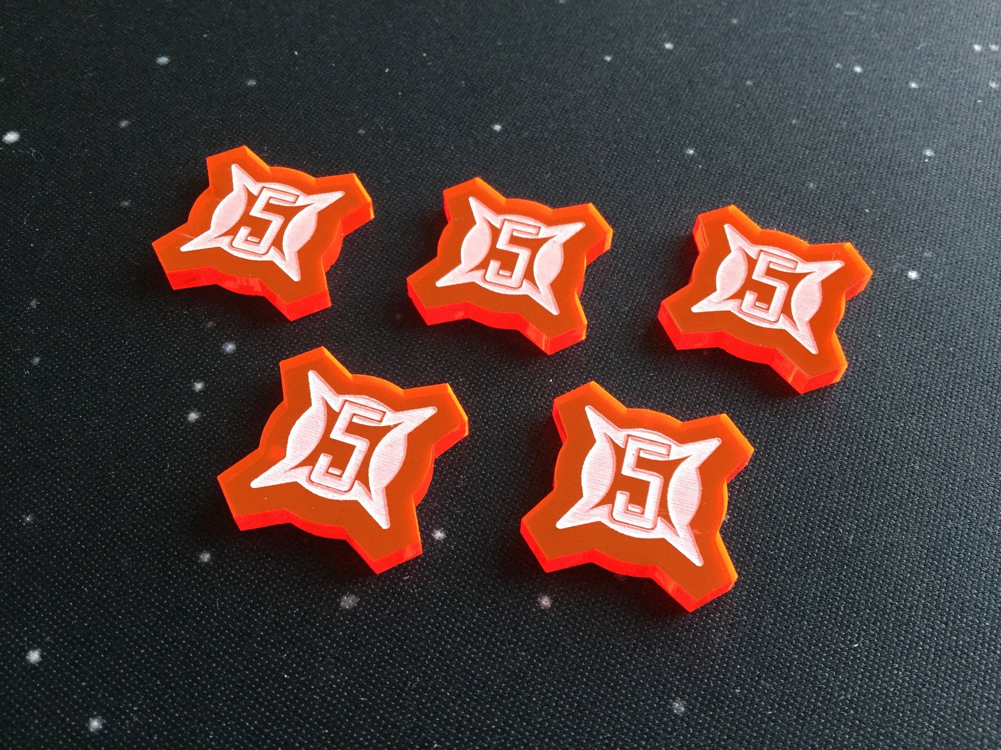 Imperial Assault compatible, acrylic damage tokens