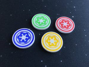 Imperial Assault compatible, acrylic ‘faction’ objective tokens