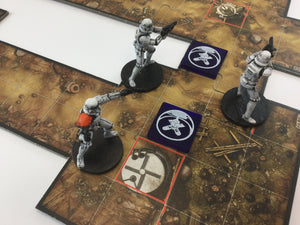 Imperial Assault compatible, acrylic shield generator tokens