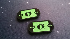 Armada compatible, 3mm double sided black acrylic defence tokens