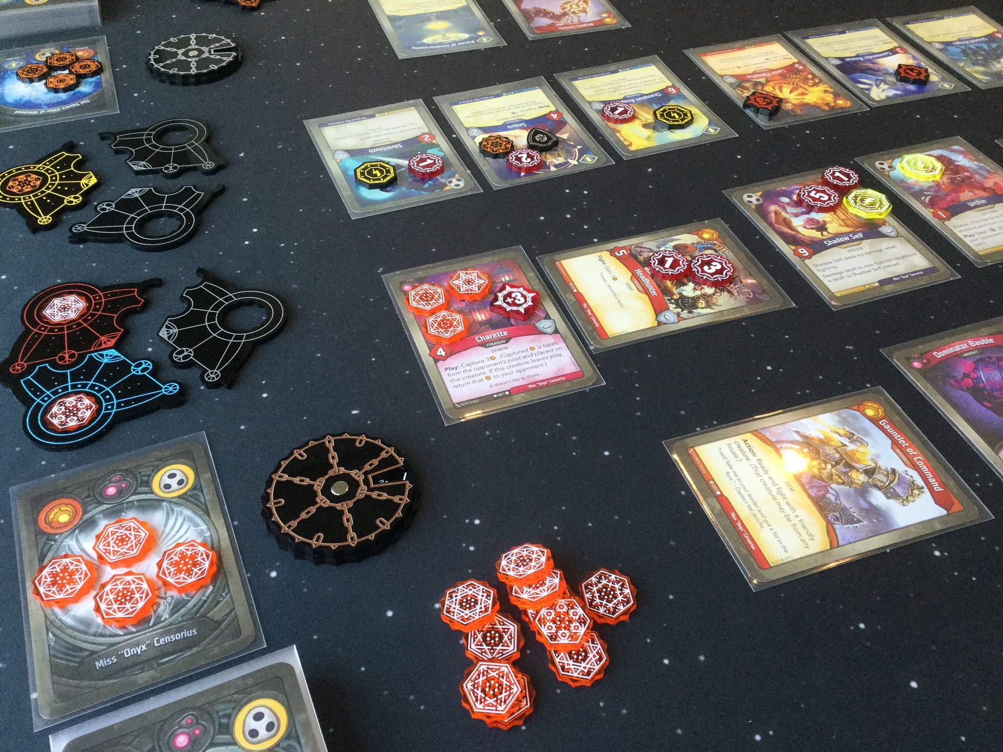 Keyforge compatible, acrylic Doom / stun tokens