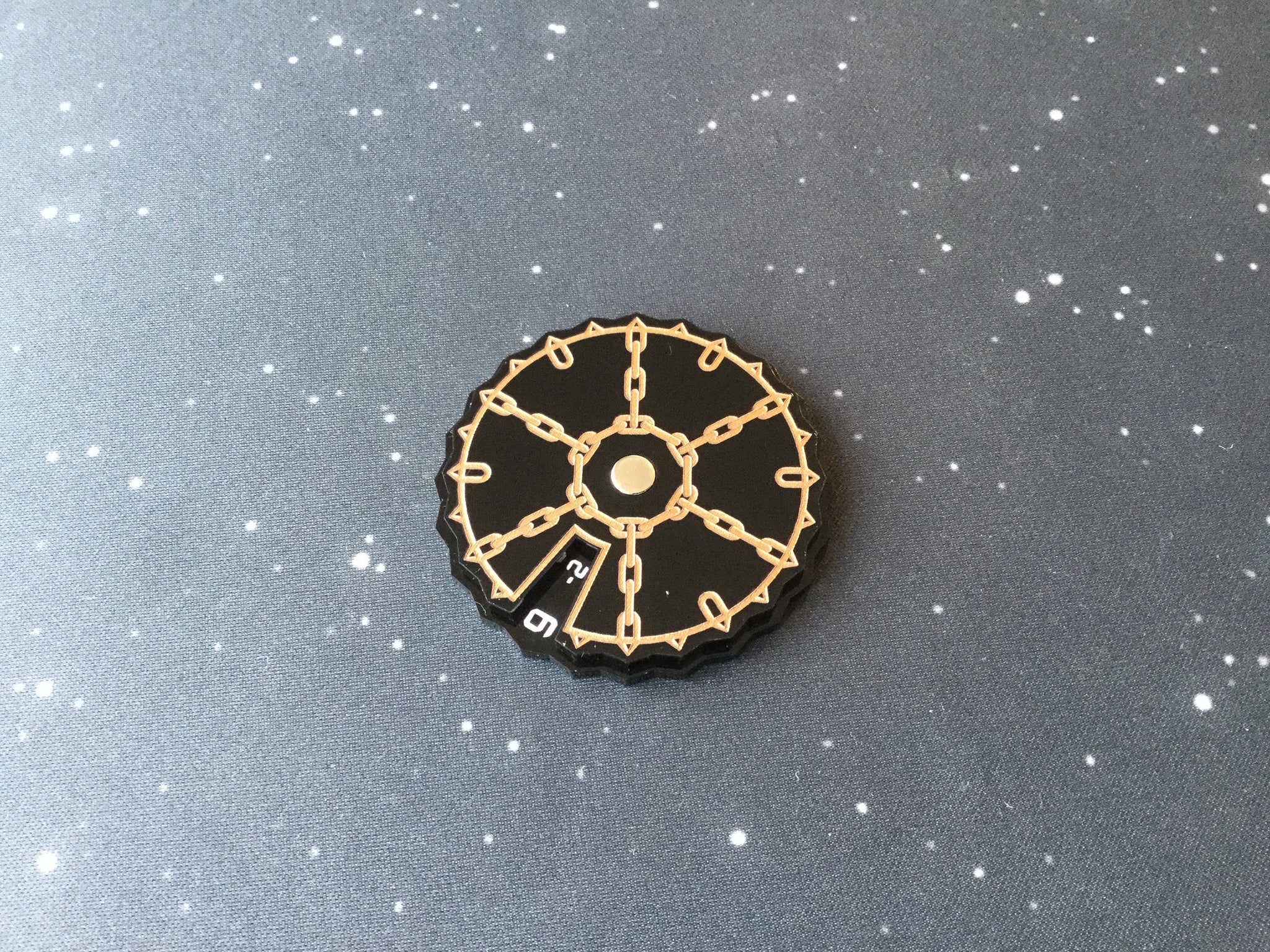 Keyforge compatible, acrylic chain tracker dial