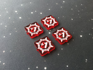 Keyforge compatible, acrylic power tokens