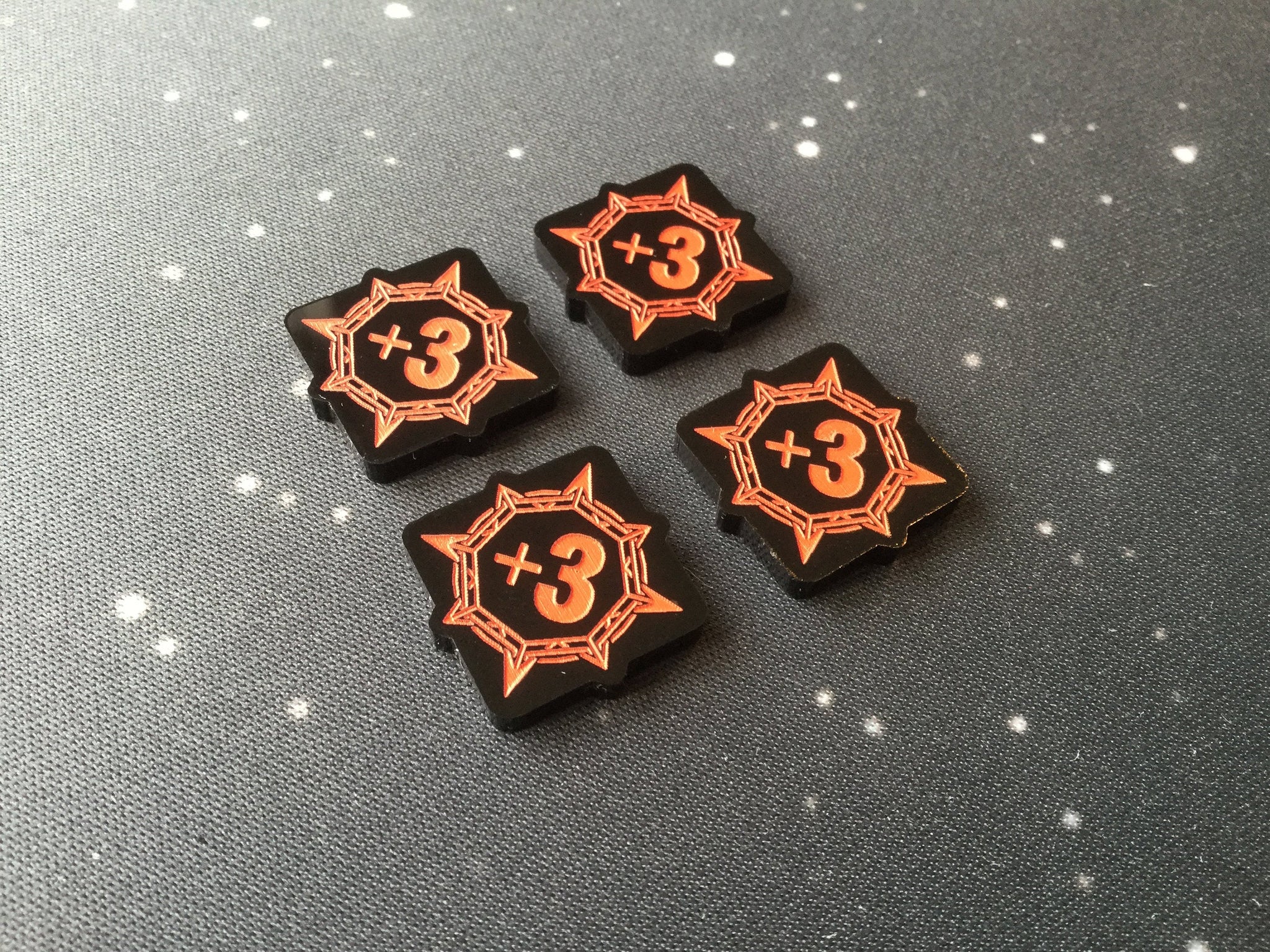 Keyforge compatible, acrylic power tokens
