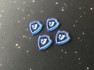 Keyforge compatible, acrylic armour tokens
