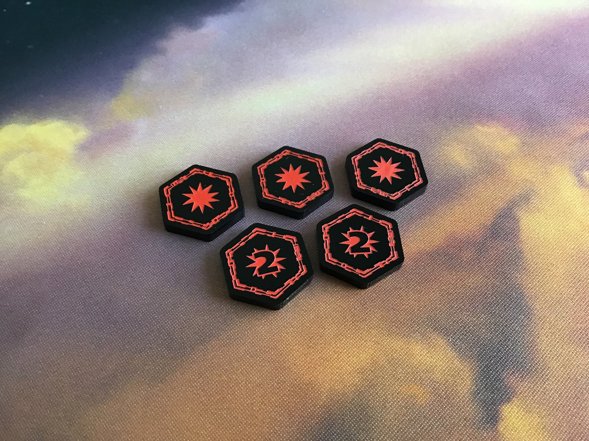 5 x Damage Tokens - Star Wars Outer Rim Compatible