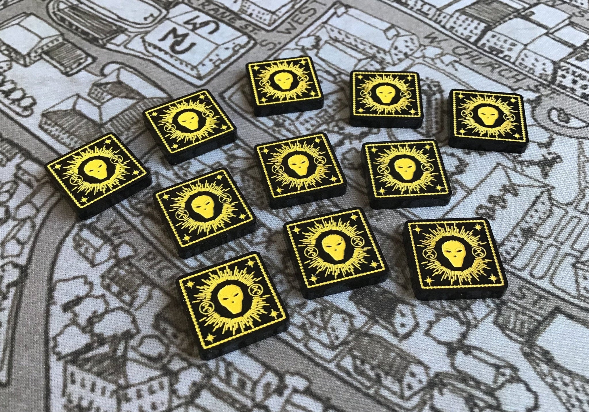 Path To Carcosa Doom/Clue tokens (double sided) for Arkham Horror LCG