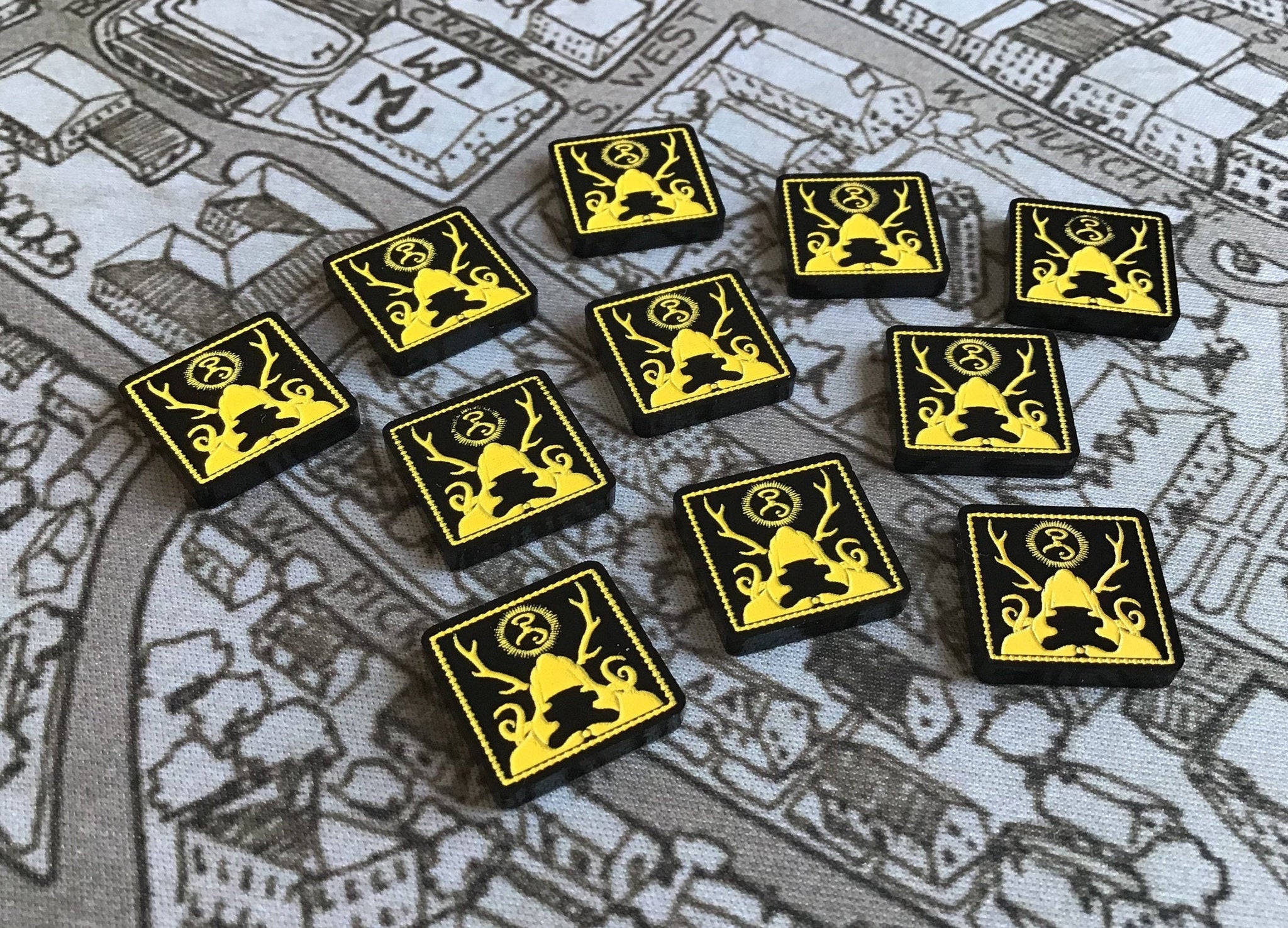 Path To Carcosa Doom/Clue tokens (double sided) for Arkham Horror LCG