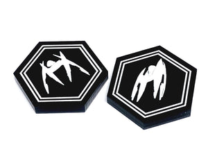 2 x Grappling/Landing Strut Tokens - Black Series (Double Sided)