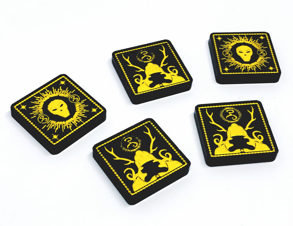 Path To Carcosa Doom/Clue tokens (double sided) for Arkham Horror LCG
