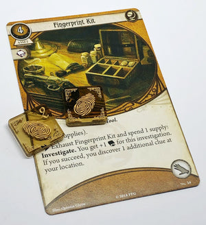 2 x Fingerprint tokens (double sided) for Arkham Horror LCG