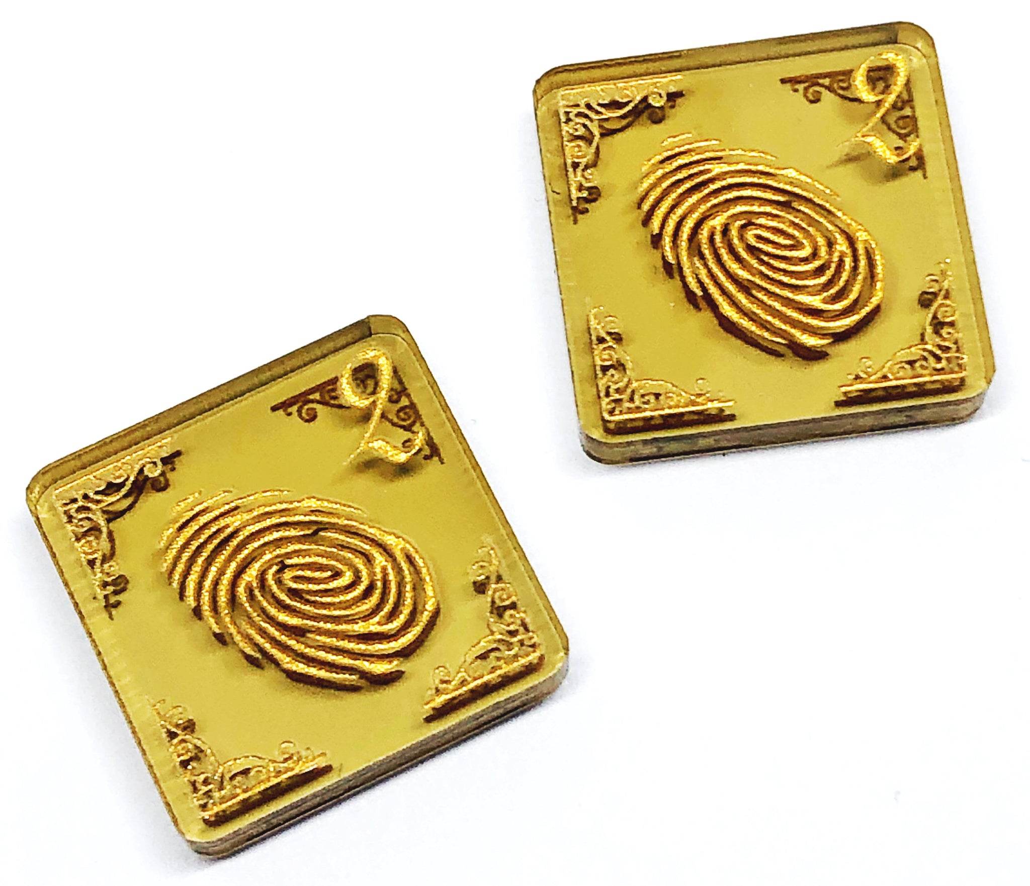 2 x Fingerprint tokens (double sided) for Arkham Horror LCG
