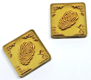 2 x Fingerprint tokens (double sided) for Arkham Horror LCG