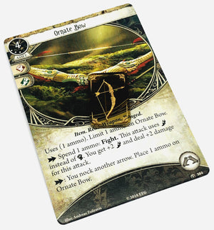 1 x Ornate Bow token (double sided) for Arkham Horror LCG